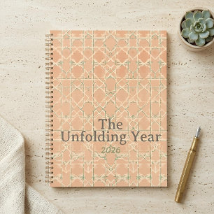 Agenda Arabesco Terroso   Terracota y Salvia Personalizad
