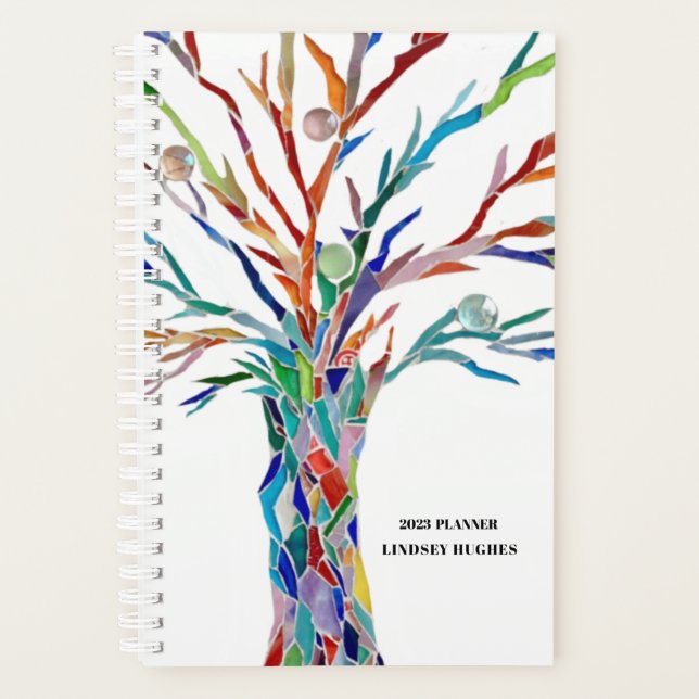 Agenda Árbol arcoiris personalizado 2023 (Anverso)