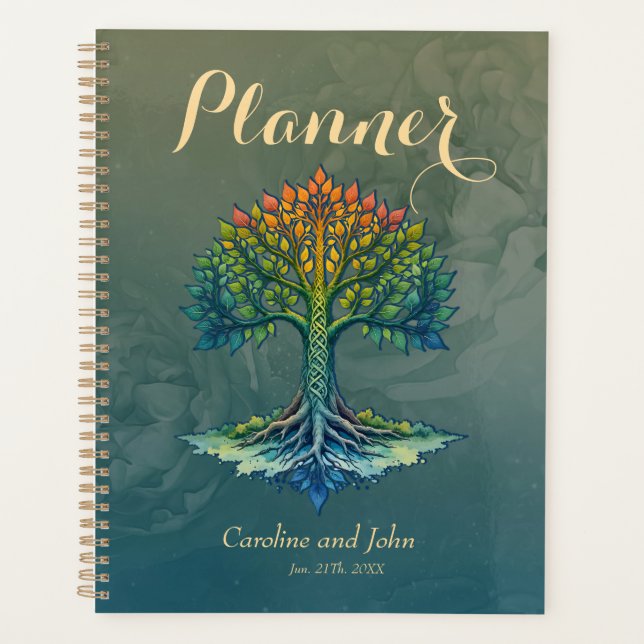 Agenda Árbol de la Vida Amanecer Cambiante  (Anverso)