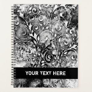 Agenda Árbol De La Vida - Hojas En Espiral Estilo Grunge