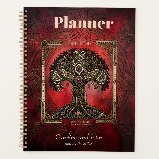 Agenda Árbol de la Vida – Steampunk Gótico Celta (Anverso)