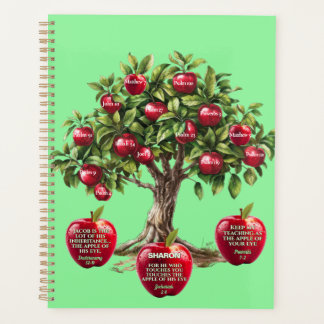 Agenda Árbol De Manzanas Rojas Personalizado De Versos De
