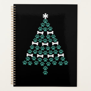 Agenda Árbol de Navidad con Huella de Perro Regalo Navide