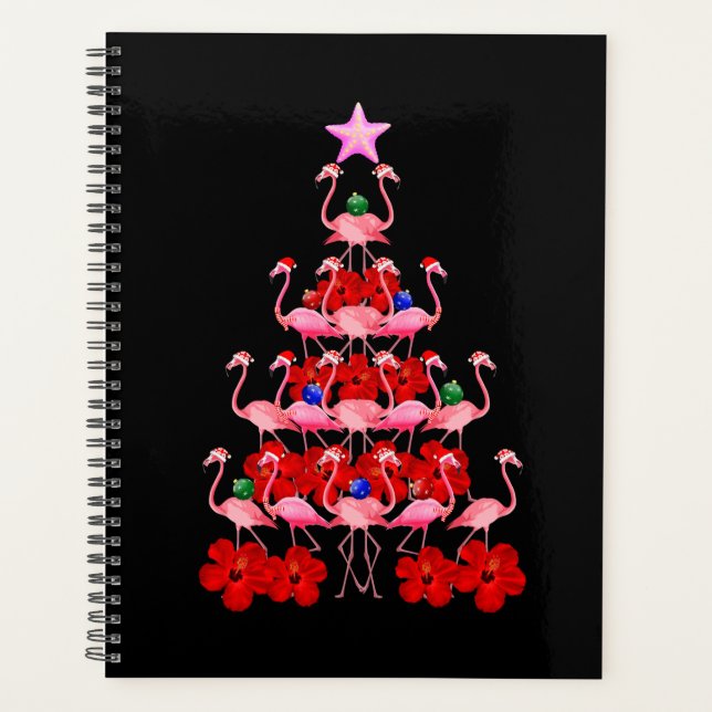 Agenda Árbol de Navidad Flamingo Rosa (Anverso)
