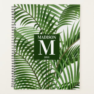 Agenda Árbol de palmas de color de color verde tropical m