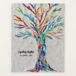 Agenda Árbol De Vida Colores Arcoiris Personalizados 2021<br><div class="desc">Este único Planner está decorado con una vida de árbol de colores vivos sobre un fondo gris pálido. El diseño original se hizo en mosaico con pequeños trozos de vidrio de colores vivos. Personalizar con tu nombre y año. Mosaico original © Michele Davies.</div>