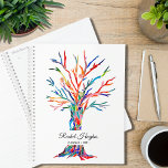 Agenda Árbol de vida colorido y personalizado<br><div class="desc">Este Planner único y colorido está decorado con un diseño original del árbol de la vida,  hecho en mosaico con fragmentos de vidrio de colores vivos.
Personalizar con tu nombre y año.
Imagen original © Michele Davies.</div>