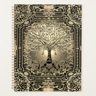 Agenda Árbol dorado de la vida vintage