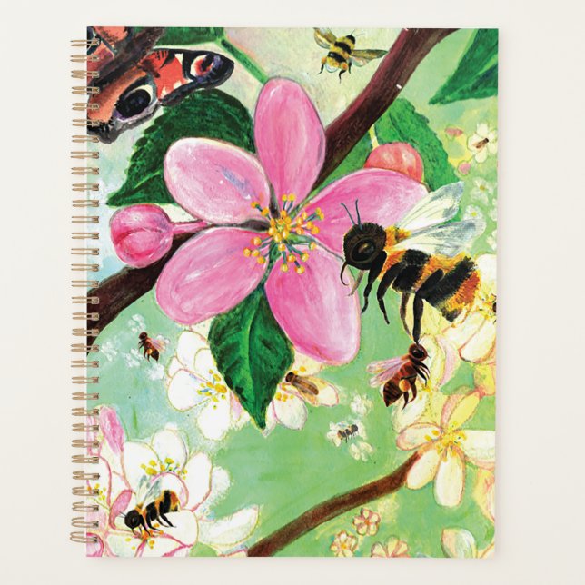 Agenda Árbol floreciente con abejas (Anverso)