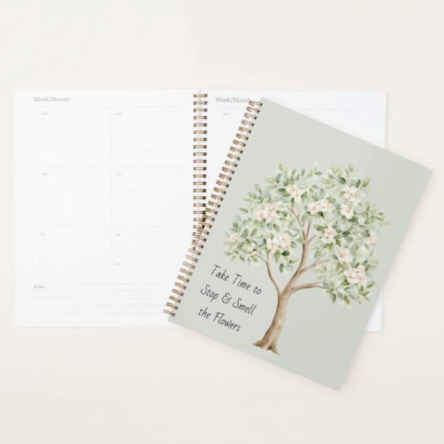 Agenda Árbol florido de verde pálido (Demostración)