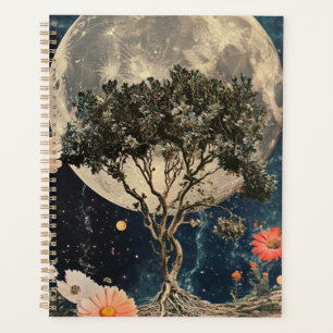 Agenda Árbol iluminado y flores