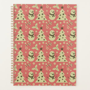 Agenda Árboles de Navidad retro estrella de berry caramel