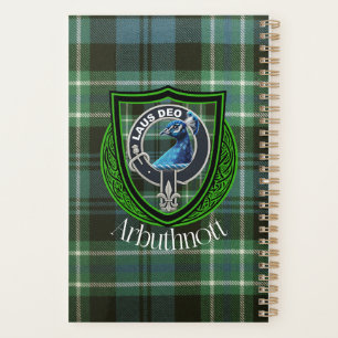 Agenda Arbuthnott Scottish Clan Tartan y Escudo