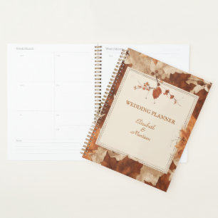 Agenda Arce de terracota rústica deja Boda de otoño