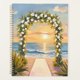 Agenda Arco Floral de Bodas en la Playa Acuarela