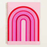Arco Rojo Rosado Y Rojo Retro Preppy Arcoiris