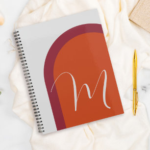 Agenda Arco sencillo y elegante con un monograma inicial 