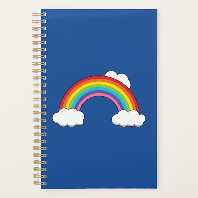 Agenda Arcoiris con nubes blancas (Anverso)