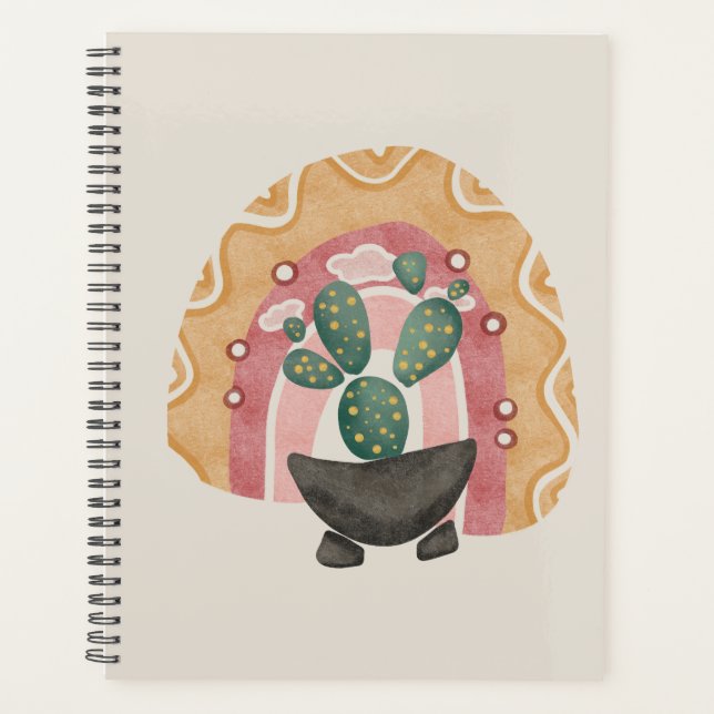 Agenda Arcoiris de Boho Cactus: vibrantes vibrantes vibra (Anverso)