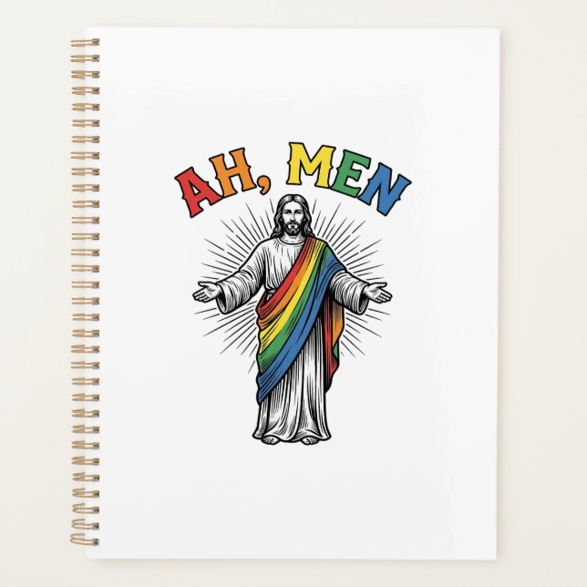 Agenda Arcoíris Religioso Vintage Ah Hombres (Anverso)