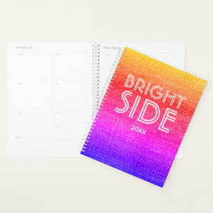 Agenda Arcoiris retro textualmente lado brillante feliz