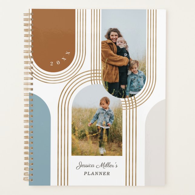 Agenda Arcos de oro geométricos modernos 2 Foto (Anverso)