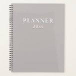 Agenda Arena profunda | beige sólido<br><div class="desc">Arena profunda | Planner de color beige sólido negrita / efecto sombra texto personalizado. Diseño moderno neutral.</div>