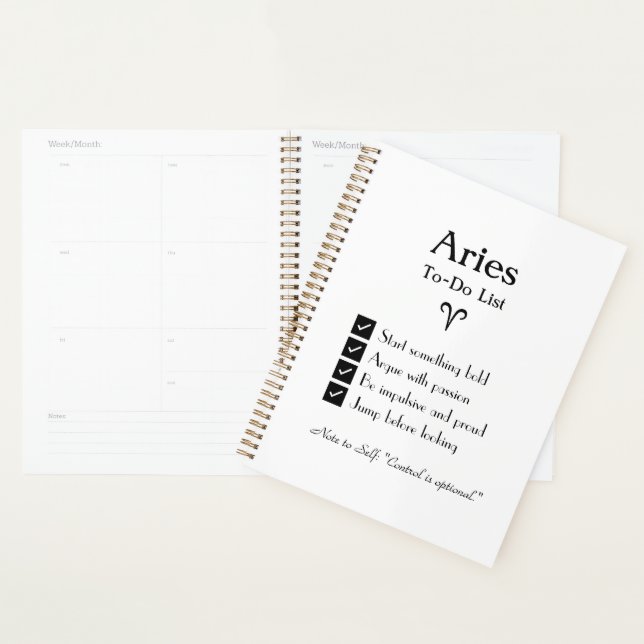 Agenda Aries - Lista de tareas pendientes (Demostración)