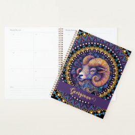 Agenda Aries Zodiac Dot Mandala