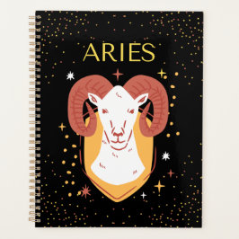 Agenda Aries Zodiac Rótulo&Cita Moderno y elegante tema d