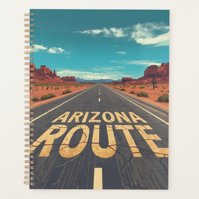 Agenda Arizona Route Desert Road Graphic Art (Anverso)