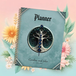 Agenda Armonía en el verde azulado árbol místico de la vi