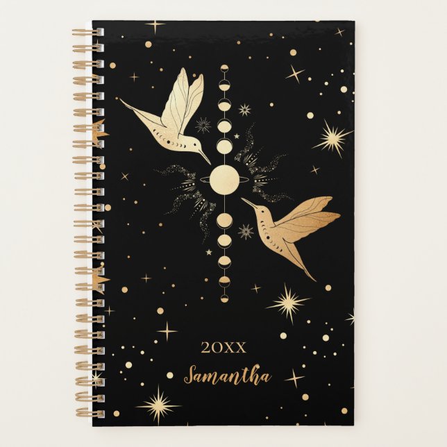 Agenda Aroma de oro negro celeste Moon Name Year (Anverso)
