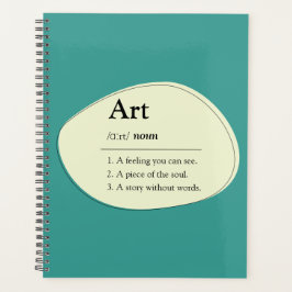 Agenda Art Dictionary Style Planner Notebook
