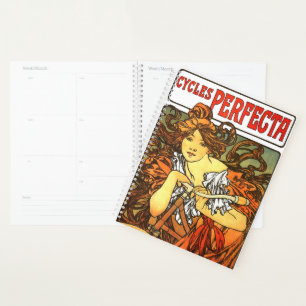 Agenda Art Nouveau Bicycle Mucha Art