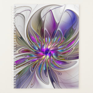 Agenda Arte abstracto fractal de flor energético y colori