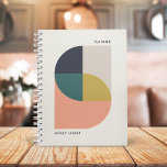 Agenda Arte abstracto moderno elegante geométrico Minimal<br><div class="desc">Un minimalista planificador de arte abstracto moderno con un diseño geométrico elegante en colores mudos de rosa coral,  amarillo mostaza,  verde verde azulado,  azul marino y gris suave natural. El accesorio perfecto para una oficina doméstica contemporánea mínima.</div>