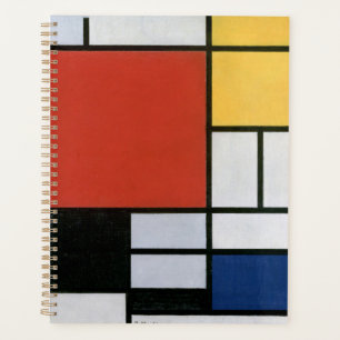 Agenda Arte abstracto rojo azul amarillo de Piet Mondrian