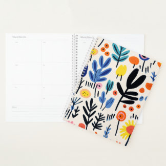 Agenda Arte Botánico Nórdico Floral Folk Escandinavo