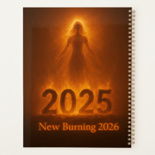 Agenda Arte de Año Nuevo 2026 Inicio Fresco 2025 Ardiendo