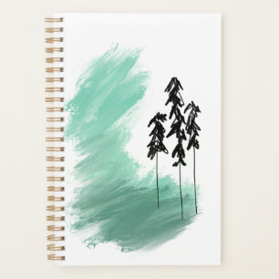 Agenda arte de árbol verde escandinavo simple moderno men
