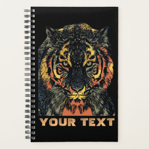 Agenda Arte de cara de tigre genial Agrega tu propio text