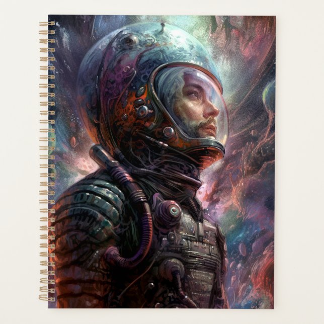 Agenda Arte de ciencia ficción astronauta (Anverso)