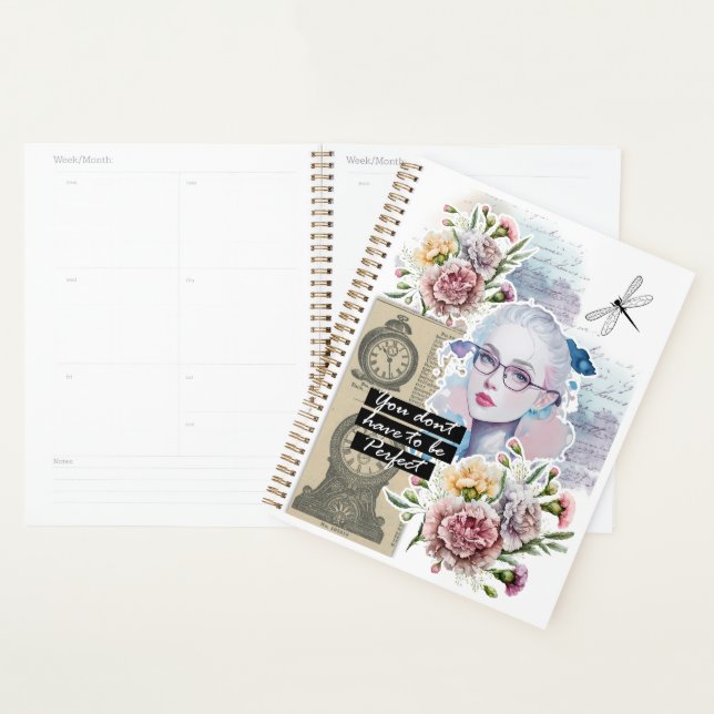 Agenda Arte de Collage de Flores de Cumpleaños (Demostración)