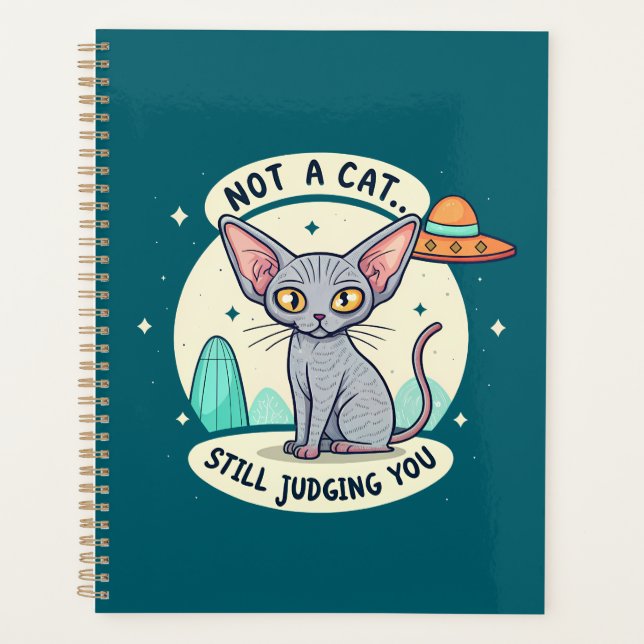 Agenda Arte de dibujos animados sarcásticos de gato Sphyn (Anverso)