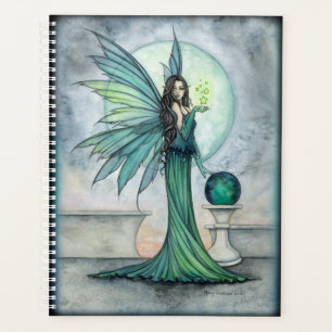 Agenda Arte de fantasía de hadas índigo y jade
