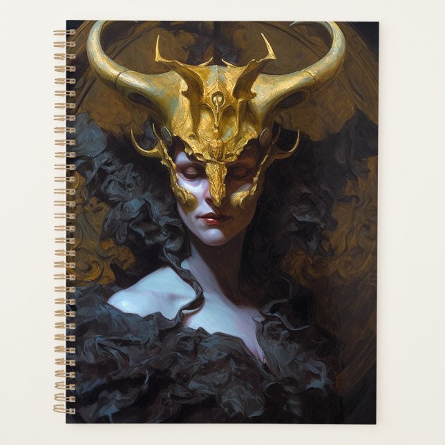 Agenda Arte de fantasía de reina oscura (Anverso)