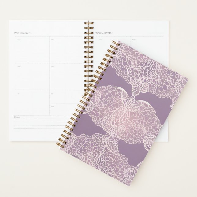 Agenda Arte de IA de moda Purple Lavender Lace (Demostración)