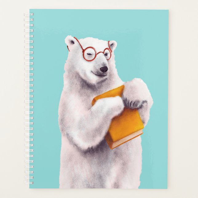 Agenda Arte de lectura de oso polar - Lover libro (Anverso)