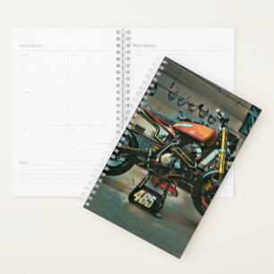 Agenda arte de motocicleta vintage